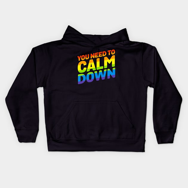 You Need To Calm Down Kids Hoodie by jasebro